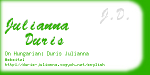 julianna duris business card